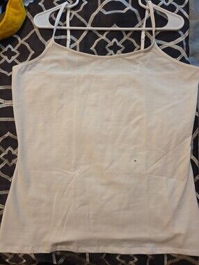 Express White Spaghetti-Strap Fitted Cami Sz XL